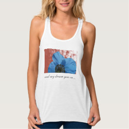 BLAUW POPPY-bloemdroom rood Tanktop