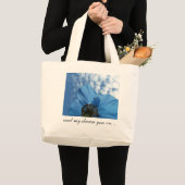 BLAUW POPPY Flower Dream Blue Grote Tote Bag (Voorkant (product))