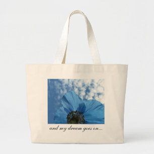 BLAUW POPPY Flower Dream Blue Grote Tote Bag