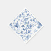 Blauw, porselein, blauw porselein, bloementoilet,  servet (Hoek)