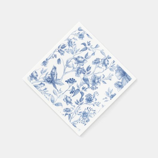 Blauw, porselein, blauw porselein, bloementoilet,  servet (Hoek)