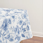 Blauw, porselein, blauw porselein, bloementoilet,  tafelkleed (Voorbeeld)