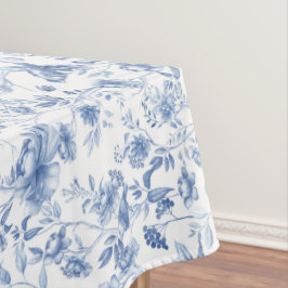 Blauw, porselein, blauw porselein, bloementoilet, tafelkleed