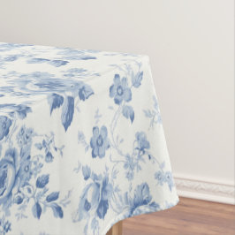 Blauw, porselein, blauw porselein, bloementoilet, tafelkleed