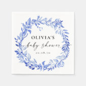 Blauw Porselein Bloem Boeken Papieren Servetten (Voorkant)