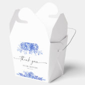 Blauw Porselein Bloemen Baby shower Favor Box Bedankdoosjes (Geopend)