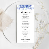 Blauw Porselein Bloemen Baby shower Menu