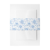 Blauw Porselein Bloemen Chinoiserie Bruiloft Uitnodigingen Wikkel (Voorkant Voorbeeld)