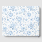 Blauw porselein bloemenboho gift bruiloft gastenbo gastenboek (Achterkant)