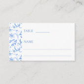 Blauw porselein bloemenfolk bruiloft Flat Place Ca Plaatskaartje (Voorkant)