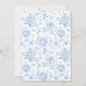 Blauw porselein boho bloemenbruiloft tafel nummers kaart (Achterkant)