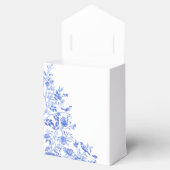 Blauw Porselein Bruiloft Bedankdoosjes (Geopend)