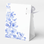 Blauw Porselein Bruiloft Bedankdoosjes (Achterkant)