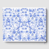 Blauw Porselein Bruiloft Gastenboek (Achterkant)