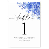 Blauw Porselein Bruiloft Kaart (Voorkant)