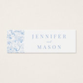 Blauw porselein bruiloft QR register insert kaart (Voorkant)