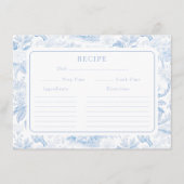 Blauw porselein Chinoiserie Vrijgezellenfeest Rece Informatiekaartje (Voorkant)