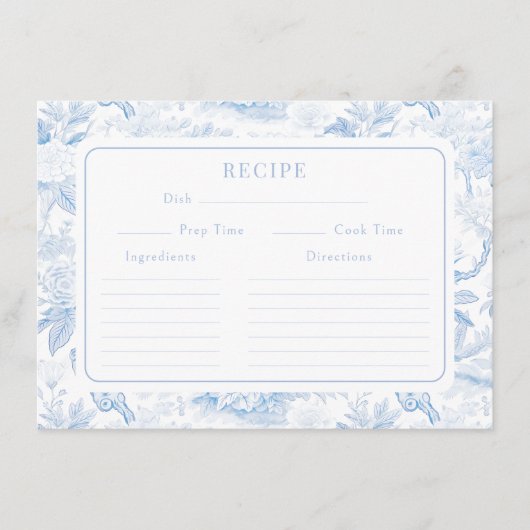 Blauw porselein Chinoiserie Vrijgezellenfeest Rece Informatiekaartje (Voorkant)