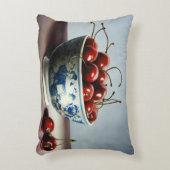Blauw Porselein & Kersen Accent Kussen (Voorkant(Verticaal))