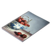 Blauw Porselein & Kersen Notitieboek (Linkerzijde)