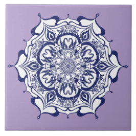 Blauw porselein ontwerp. Wat zie je? Tegeltje