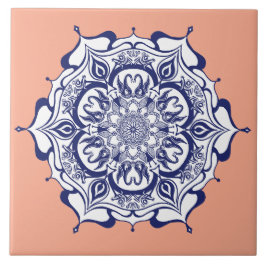 Blauw porselein ontwerp. Wat zie je? Tegeltje