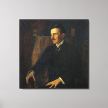 Blauw Portret van Nikola Tesla