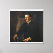 Blauw Portret van Nikola Tesla - Canvasprint Canvas Afdruk (Voorkant)