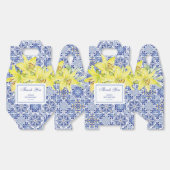 Blauw Portugees Azulejo Gele Lelie Bedankt Bedankdoosjes (Ongevouwen)
