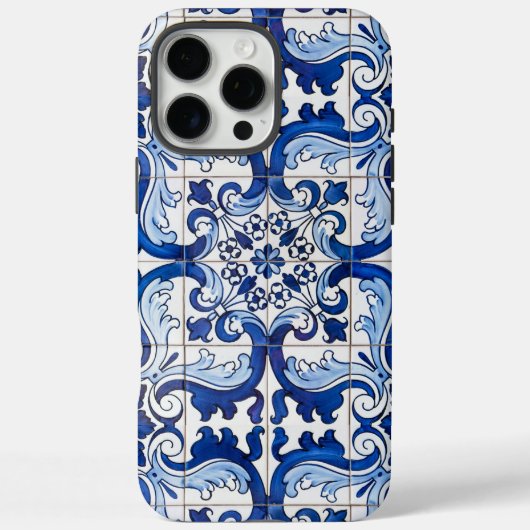 Blauw Portugees Azulejo Glazed Tegel Pattern Case-Mate iPhone Case (Achterkant)
