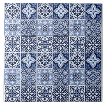 Blauw Portugees Azulejo Patroon Keramische Tegels