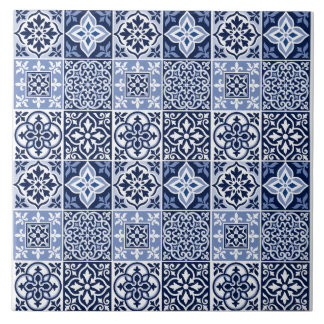 Blauw Portugees Azulejo Patroon Keramische Tegels Tegeltje