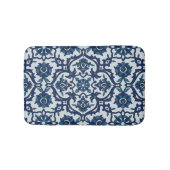 Blauw Portugees Azulejos Floral Tile Pattern Badmat (Voorkant)