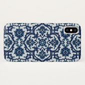 Blauw Portugees Azulejos Floral Tile Pattern Case-Mate iPhone Case (Achterkant (horizontaal))