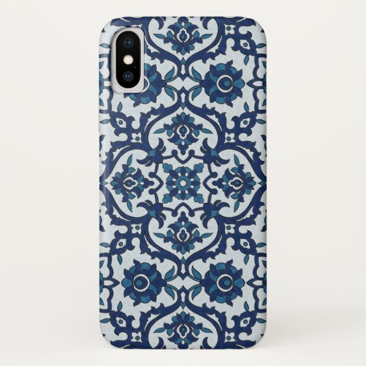 Blauw Portugees Azulejos Floral Tile Pattern Case-Mate iPhone Case (Achterkant)