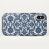 Blauw Portugees Azulejos Floral Tile Pattern Case-Mate iPhone Case (Achterkant (horizontaal))