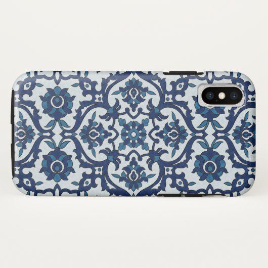 Blauw Portugees Azulejos Floral Tile Pattern Case-Mate iPhone Case (Achterkant (horizontaal))