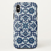 Blauw Portugees Azulejos Floral Tile Pattern Case-Mate iPhone Case (Achterkant)
