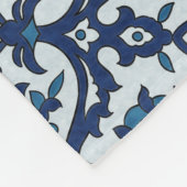 Blauw Portugees Azulejos Floral Tile Pattern Fleece Deken (Hoek)