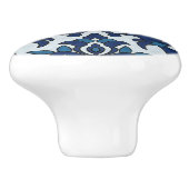 Blauw Portugees Azulejos Floral Tile Pattern Keramische Knop (Zijkant)