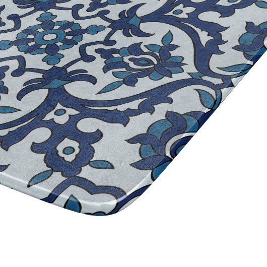 Blauw Portugees Azulejos Floral Tile Pattern Snijplank (Hoek)