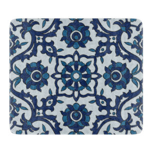 Blauw Portugees Azulejos Floral Tile Pattern Snijplank