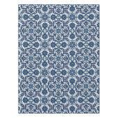 Blauw Portugees Azulejos Floral Tile Pattern Tafelkleed (Voorkant)