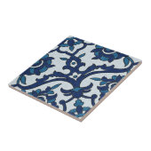 Blauw Portugees Azulejos Floral Tile Pattern Tegeltje (Zijkant)