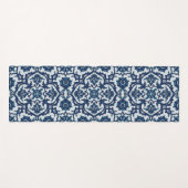 Blauw Portugees Azulejos Floral Tile Pattern Yogamat (Voorkant (horizontaal))
