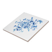 Blauw Portugees Floral Pattern Tegeltje (Zijkant)