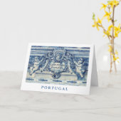 Blauw Portugees Religieuze Tegels met engelen Kaart (Gele Bloem)