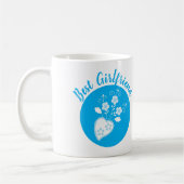 Blauw Portugees romantisch hart Koffiemok (Links)