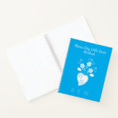 Blauw Portugees romantisch hart Notitieboek (Binnen)