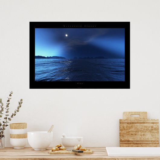 blauw poster (Keuken)